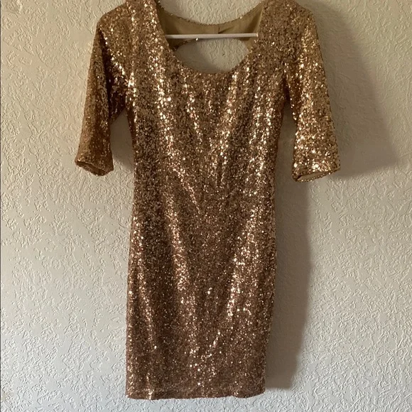 green emerald velvet dress Nylah Beaded Halter Mini Dress - Gold